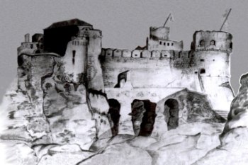Stampa del castello di Tropea