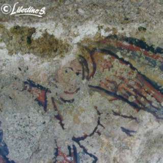 Caria - Grotta di Santu Liu - Particolare dipinto (foto Salvatore Libertino)