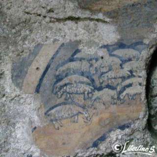 Caria - Grotta di Santu Liu - Particolare dipinto (foto Salvatore Libertino)